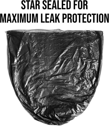 Aluf Plastics T-Tough Roll Pack Low Density Repro Blend Star Seal Coreless Rolls Bag, 45 Gallon Capacity, 46" Length x 40" Width, H Strength, Black (Pack of 100)