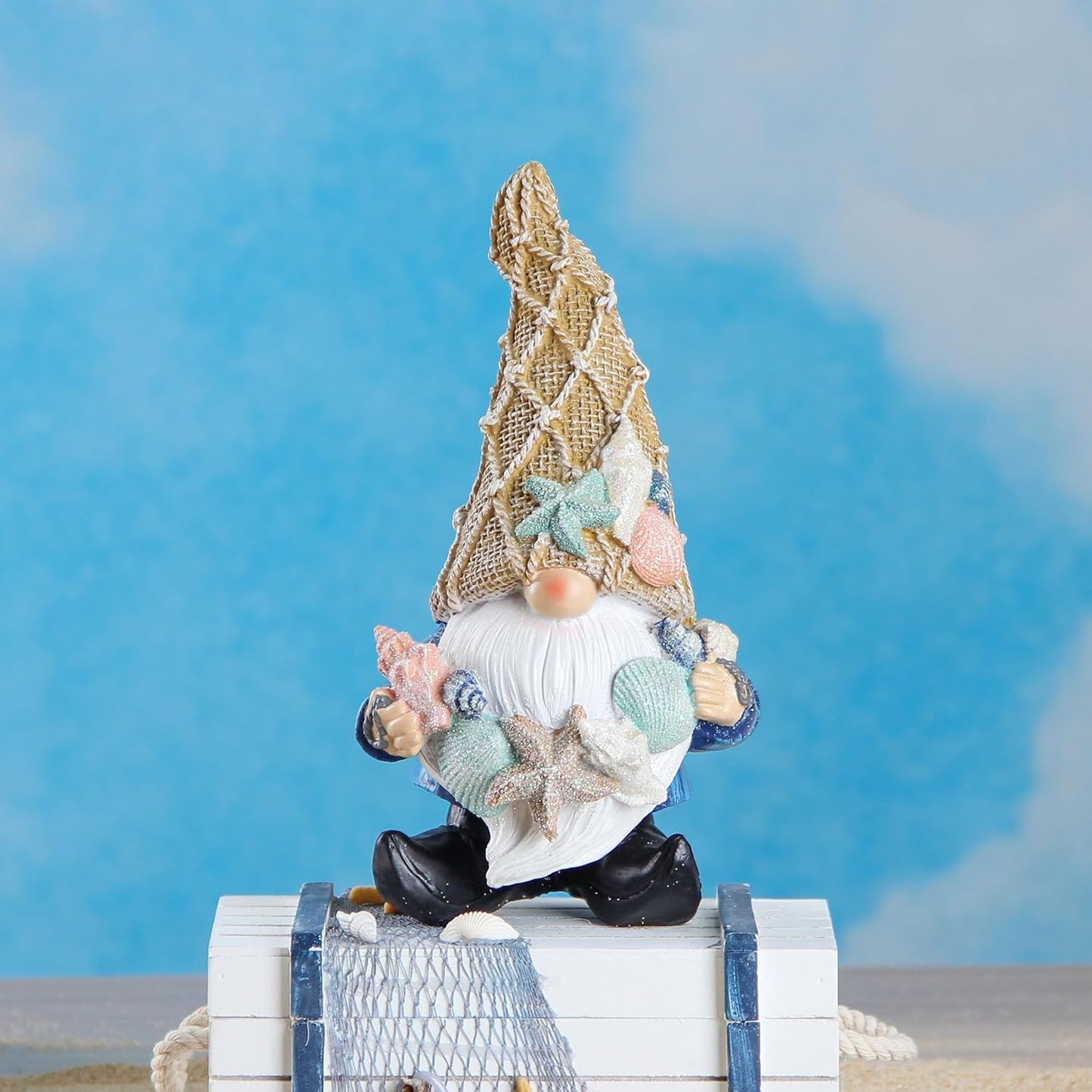 Leekung Garden Gnomes Statues - Outdoor Funny Garden Decor - Ocean Gnomes for Indoor/Outdoor, Beach, Patio, Lawn, Yard, Porch, Bookshelf Gifts