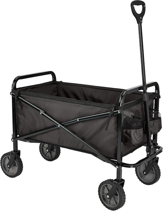 Amazon Basics Collapsible Folding Heavy Duty Utility Wagon for Outdoor Sports, 265 pounds Weight
