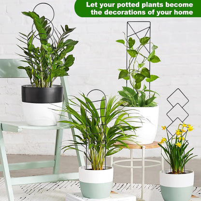 Outdoor Plant Trellis for Climbing Plants, Metal Garden Trellis for Potted Plants,Plant Stakes for Indoor Plants Accessories Hoya,Flower,Plant Support,Plant Gifts (4PCS)