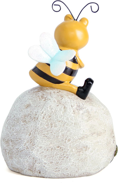 Garden Decor Bee Outdoor Statues Sculpture Bumblebee Figurine for Patio Lawn Porch Yard Backyard Honey Bees for Insect Lovers Gifts Garden Ornaments for Home Decor Spring Summer