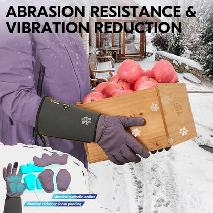 Vgo... Winter Warm Safety Work Gloves Women, Extended Pig Split Leather Cuff,Synthetic Leather, Rose Pruning Thorn Proof,Gardening(Size S,Purple,SL6592FLWP)