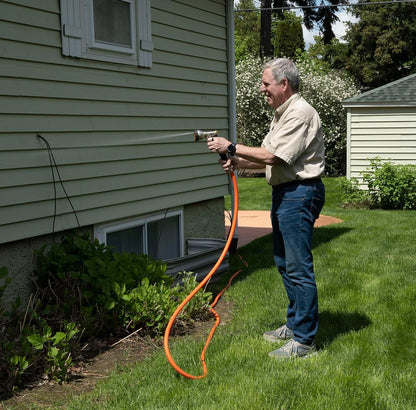 YOTOO Heavy Duty Hybrid Garden Water Hose 5/8-Inch by 25-Feet 150 PSI Kink Resistant, Flexible with Swivel Grip Handle and 3/4" GHT Solid Brass Fittings, Orange