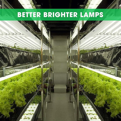 VIVOSUN T5 Grow Lights, 5000 Lumens per 4ft., 216W (4 X 54W), 6500K HO Fluorescent Tubes, with High-Output T5 Light Fixture Bulbs for Indoor Plants, 8ft Power Cord, 2 Hanging Cables, 2 On/Off Control