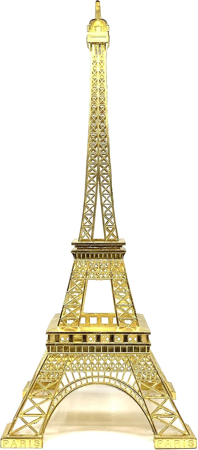 allgala 19 Inch 48CM Eiffel Tower Statue Decor Alloy Metal-Gold (EF19-86193)