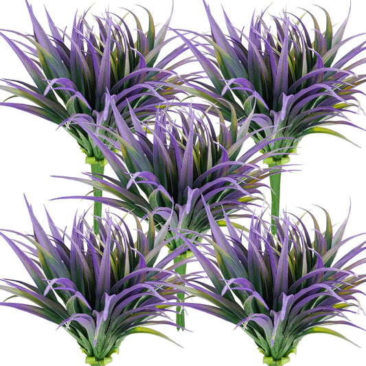 32Pcs Artificial Grass Fake Plants 17.3in Outdoor Plants UV Resistant Faux Greenery Stems Fake