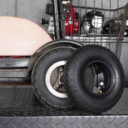 2.80/2.50-4" Tire and Inner Tube Compatible with Utility Cart Dolly Hand Truck Wheelbarrows Trolly Lawn Mowers Garden Carts Trailers Wagons Pressure Washer Air Compressor Cart