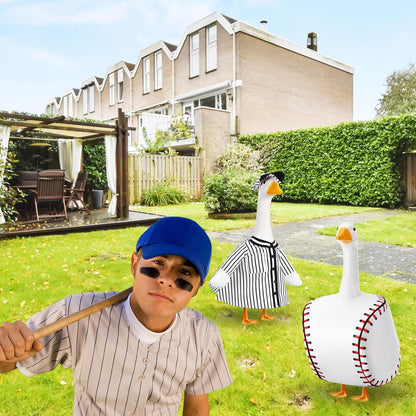 Abbylike 2 Set Baseball Goose Outfit Baseball Costume Lawn Porch Game Day Clothes for 23" Goose Outdoor Patio Yard Lawn Art Ball Celebrations Decor