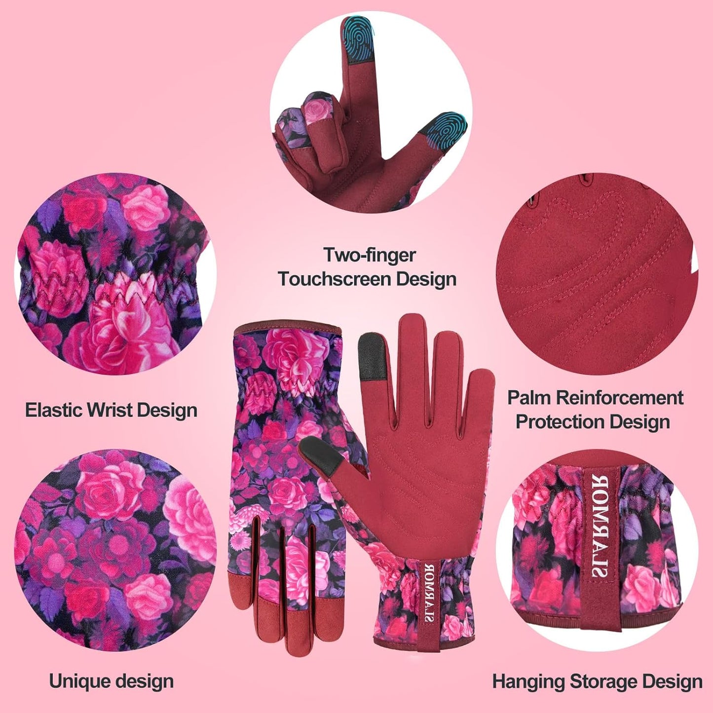 Leather-Gardening-Gloves for Women,Thorn-Proof Work-Gloves for Weeding,Digging,Planting,Pruning Yard garden Gloves