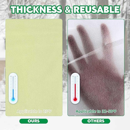 2 Pack Plant Covers Freeze Protection for Raised Beds Rectangular Planter Frost Fabric with Drawstring 2.82oz/yd² Reusable Raised Beds Frost Cloth for Winter Outdoor Plants (Beige,for Cover a 4x2x1ft)