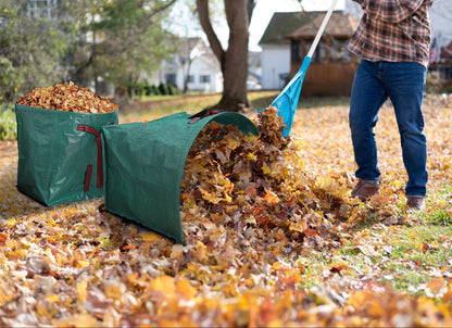 53 Gallon Garden Bags for Debris,2-Pack Yard Waste Bags,Large Dustpan-Type Lawn bags with Gardening Gloves,Leaf Bags for Yard Debris,Grass Clippings,Collapsible Trash Can for Parties,Laundry,Camping