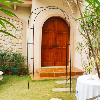 Pergola Arbor Metal+PE Coated, 7.9 Ft H x 4 Ft W, Assemble Freely 3 Sizes, for Outdoor Flower Garden Arch Trellis, Garden Wide Arbor for Climbing Plants, Wedding Bridal Party Decoration