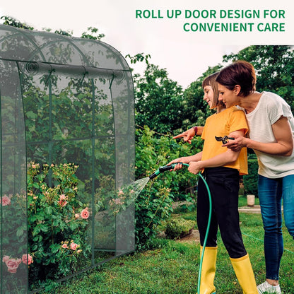 SUNYRISY Garden Plant Netting Crop Cage for Garden Raised Bed, 9.8 x 3.3 x 6 Ft Plant Cover Cage Protectors from Animal for Outdoor Plants with Frame and Zippered Door