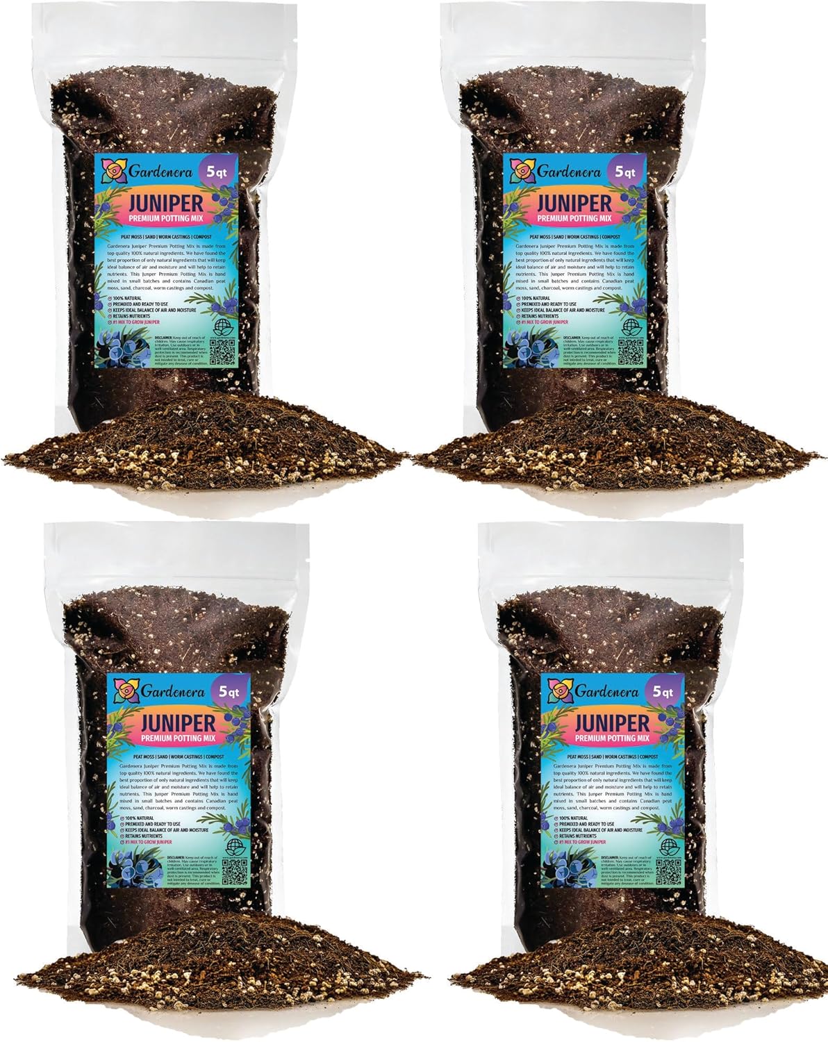 GARDENERA Premium Juniper Potting Soil Mix - Perfect Balance of Nutrients, Drainage, and Aeration for Healthy Juniper Trees - 20 Quart