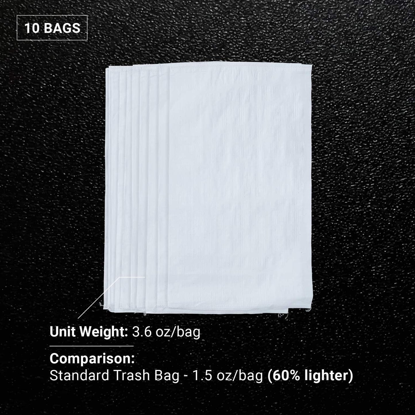 Sandbaggy Large Sandbags - Size: 25" x 40" - Thick Heavy Duty Contractor Bags, Heavy Duty Garbage Bags, Dumpster Bag, Construction Trash Bags, 6 mil (10 Bags)