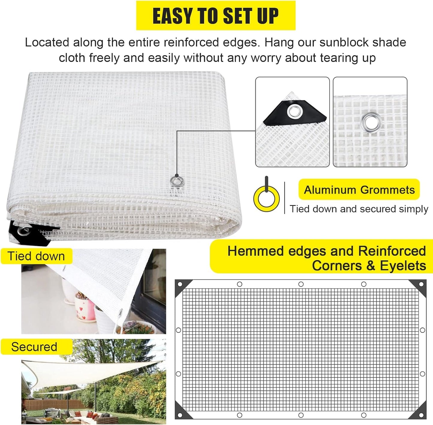 Clear Greenhouse Heavy Duty tarp 14 Mil Clear Waterproof Cover,UV Resistant Poly Tarp with Grommets 12 x16ft Superior Strength,for Gardening, Farming, Nursery, Garden