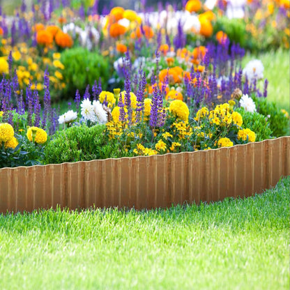 Metal Landscape Edging,6Inch×40FT Corrugated Metal Garden Edging Border Heavy Duty Garden Borders Edging Lawn Edging for Garden,DIY Flower Beds,Lawns,Pathway(Rusted)