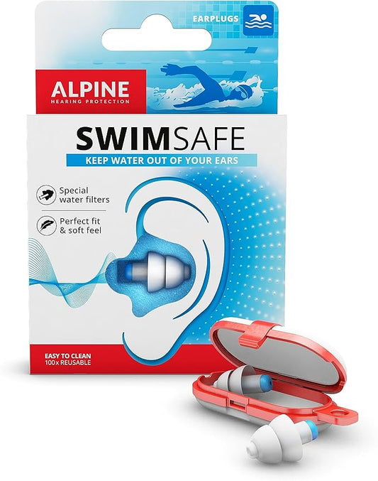 Alpine SwimSafe - Ear Plugs for Swimming - Ear Protection Against Water - Comfortable Waterproof
