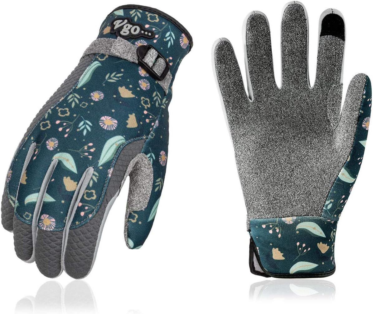 Vgo... 1 Pair Ladies' Multi-Purpose Gloves, Washable Gardening Gloves (Size S, Green, SL7466)