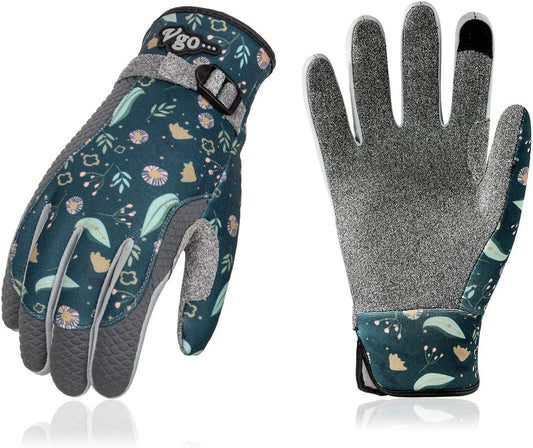 Vgo... 1 Pair Ladies' Multi-Purpose Gloves, Washable Gardening Gloves (Size S, Green, SL7466)