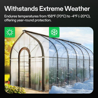 VIVOSUN Greenhouse Repair Tape, 6.3 mil 6" x108' Weatherproof Clear Poly Patch Tape, Heavy Duty Greenhouse Sheeting Coverings Film Tape for Plastic Sheeting and Tents