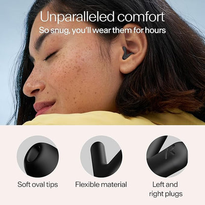 Alpine Silence Earplugs for Sleep, Focus & Travel - V-Shape Snug Fit & Soft Oval Tips – 4 Sizes