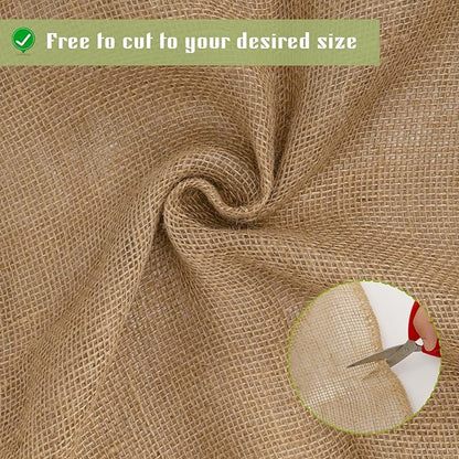 Svepndic 40in x 29ft Multipurpose Natural Burlap Fabrics Tree Wraps Rolls Tree Trunk Protectors,Gardening Burlap Rolls for Decorations, Weddings,Landscaping,Home