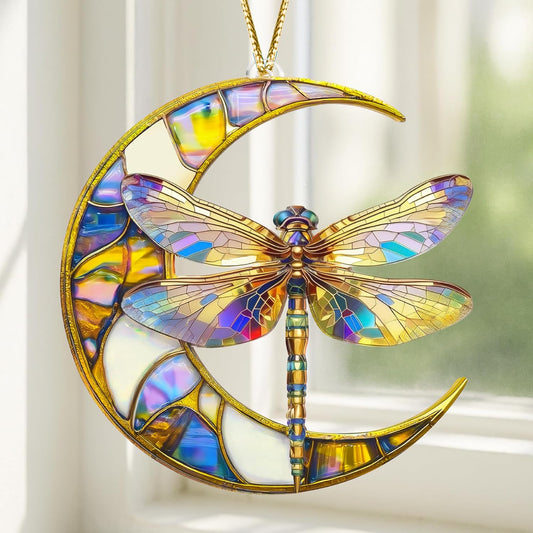 Dragonfly Gifts for Women, Dragonflies Decor Suncatcher Effect, Dragon Fly Stained Glass Effect