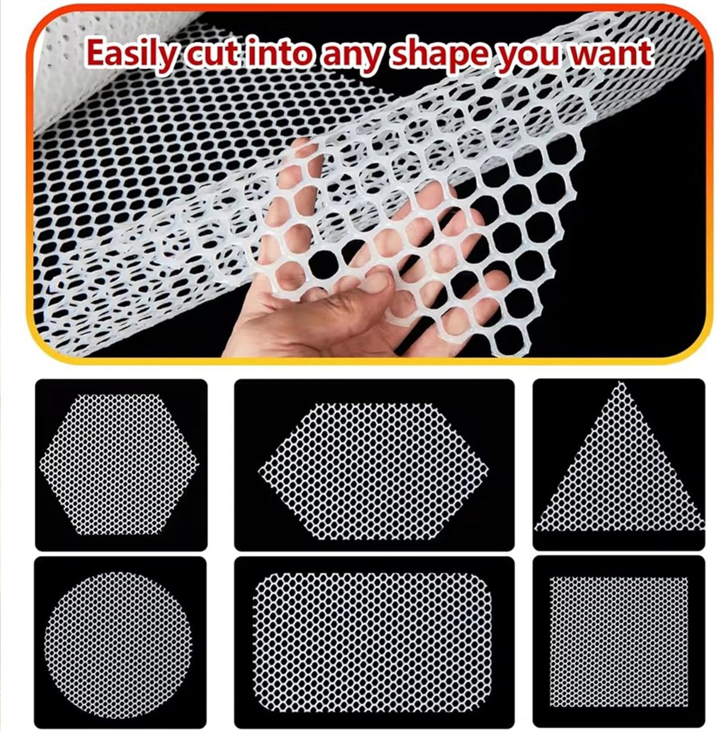 White Garden Fence Mesh 39.3″ Wide Safety Netting Plastic Net Fencing Roll Balcony Protection Window Isolation Net for Snow, Poultry, Chicken, Patio, Animal Barrie(Size:1x10M - Mesh 1.8cm,Color:White)