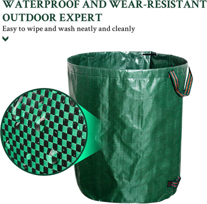 kingsea 2 Pack Reusable Garden Waste Bags,Heavy Duty Yard Waste Bag with Dual Handles,Lawn Pool Garden Leaf Bag for Collecting Leaves Grass Clippings Yard Debris (72 Gallon)