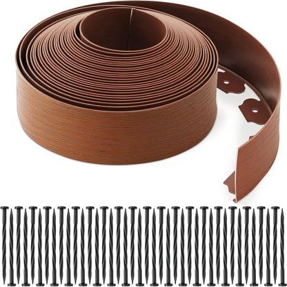 66FT Landscape Edging 4 Inch Tall Garden Edging Borders No Dig Lawn Border with 30 Anchoring Spikes Mini Plastic Fence for Landscaping Yard Lawn Garden Grass Flowerbeds