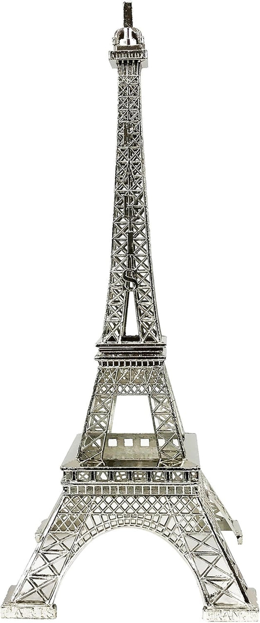 allgala 10" Eiffel Tower Statue Decor Alloy Metal, Silver