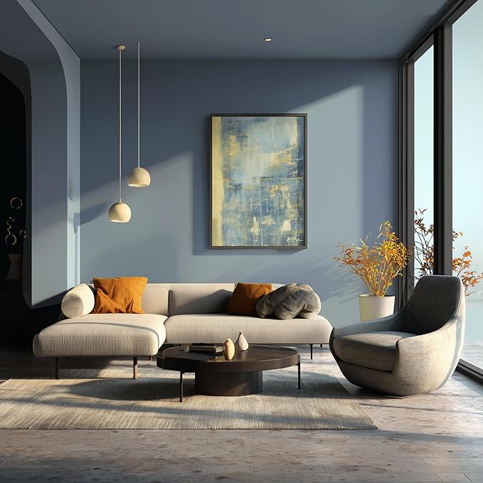 EVOLVE Paint & Primer: Environment-friendly, Eggshell with One-coat Coverage for Interior & Exterior surfaces (River Blue, 1-Gallon)