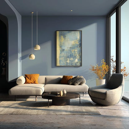 EVOLVE Paint & Primer: Environment-friendly, Eggshell with One-coat Coverage for Interior & Exterior surfaces (River Blue, 1-Gallon)