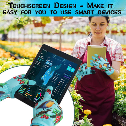 Leather-Gardening-Gloves for Women,Thorn-Proof Work-Gloves for Weeding,Digging,Planting,Pruning Yard garden Gloves
