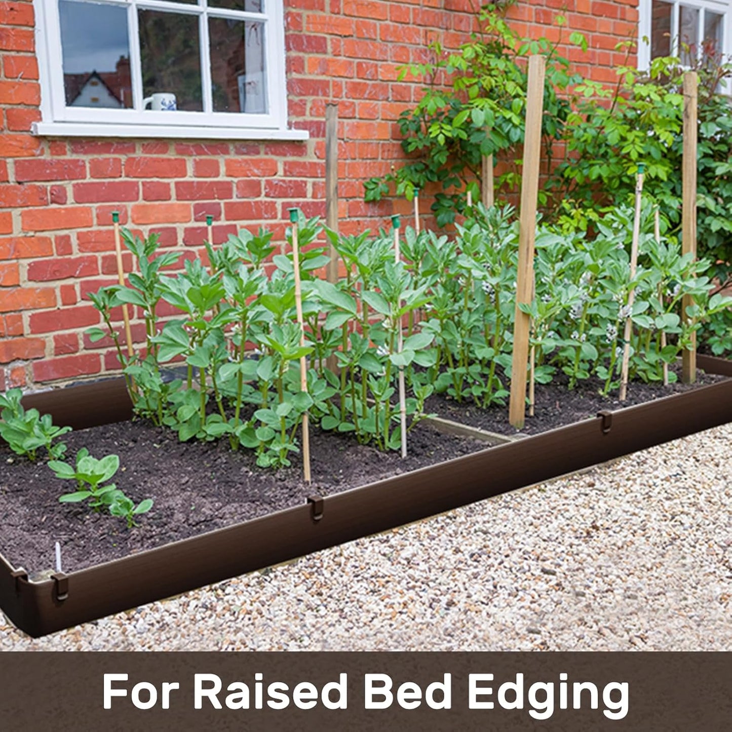 AGTEK 78FT Plastic Landscape Edging Coil Kit, 4 inch High Terrace Board Garden Edging Border with 24 Stakes