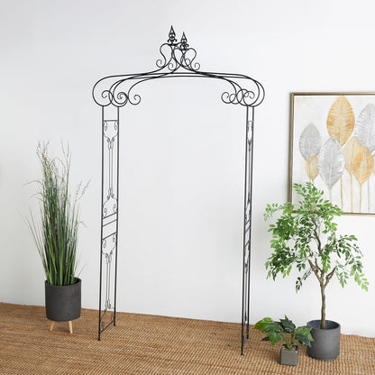 Deco 79 68701 Metal Garden Arch, 44 by 95-Inch, Black
