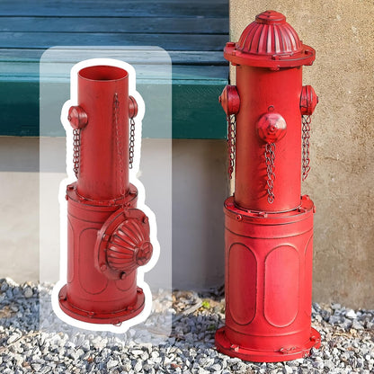 Dog Fire Hydrant Pee Post, 22.4" H Fake Fire Hydrant for Dogs to Pee on, Red Metal Dog Pee Post for Training Tool, Puppy Pee Pole for Dogs Indoor Outdoor Garden Yard Statue