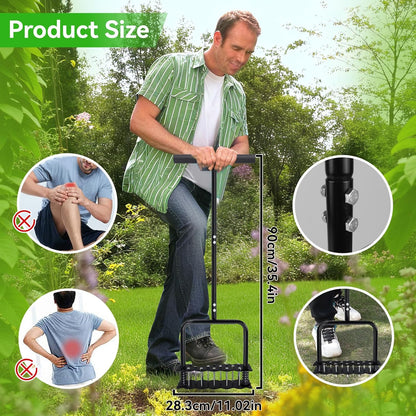 Lawn Aerator, Aerator Lawn Tool for Manual Weeding, Pre-Assembled Lawn Aerator Tool for Patio Lawns and Gardens, Lawns Improvement and Yard Care, Garden Tools, Restoring Lawns Health