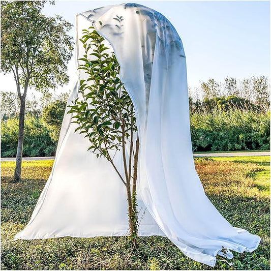 Plant Covers Freeze Protection, Frost Blankets for Outdoor Plants with Drawstring and Zipper, 2.5 oz/yd² 7.9 X 6.6 Ft, Reusable Winter Plant Protector Bag for Protect Trees Shrubs from Cold Frost
