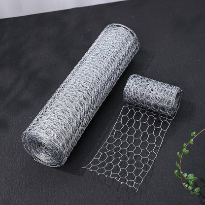 Chicken Wire for Crafts, Wire Netting Hexagonal Garden Poultry Chicken Wire Netting, Pet/Rabbit/Chicken Wire Fencing,0.14inch Hexagonal Galvanized PVC Coated Mesh Fence