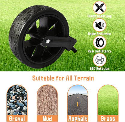 PENSUN 3-in-1 Foldable Wagon Convert to Bench, Collapsible Beach Wagon with Dual Wheel Sets - 550LBS Load Capacity, Outdoor Camping Cart Foldable Ideal for Camping, Beach, Garden, Shopping