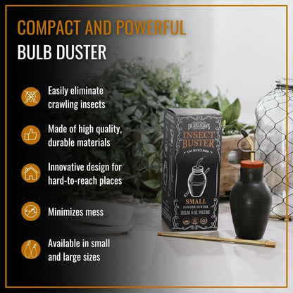 Dr. Killigan's The Insect Buster - Bulb Duster for Diatomaceous Earth and Other Powders - Effective Dust Application Tool - Small (8 ounces)