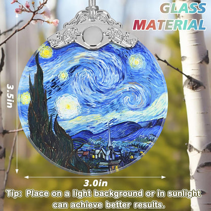 Christmas Ornament - Stained Glass Van Gogh Starry Night - Home Decor - Holiday Present Ideas - Gift Exchange