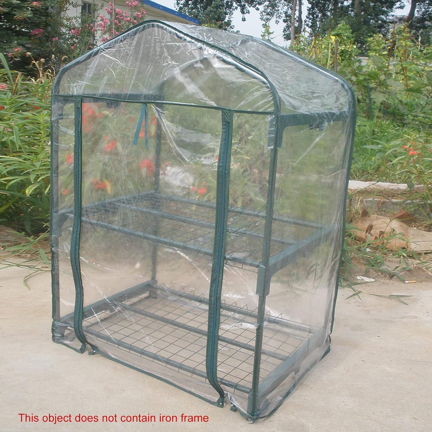 Mini Portable Garden Greenhouse PVC Cover - Outdoor Warm Plant Shelter for Flowers and Seedlings Without Stand