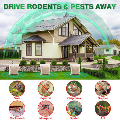 Rodent Repellent, 16 Pack Natural Mouse Repellent Pouches - Peppermint Oil to Repel Rodents Rats Squirrel, Outdoor Indoor Mice Repellent for House Garage Basement RV Car