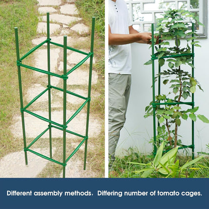 24 PCS Garden Stakes Arms for Tomato Cage 0.43 Inch Diameter Plant Stakes Trellis Connectors for Vegetable Garden Bracket Accessories 11.8 Inches