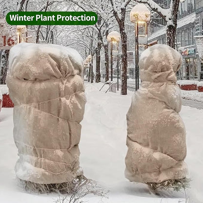 Agfabric Natural Burlap Fabric Roll,50 inch X 15 Feet Tree Wraps for Winter,Burlap Plant Covers for Trees and Shrubs Winter Protection,Garden Fabric