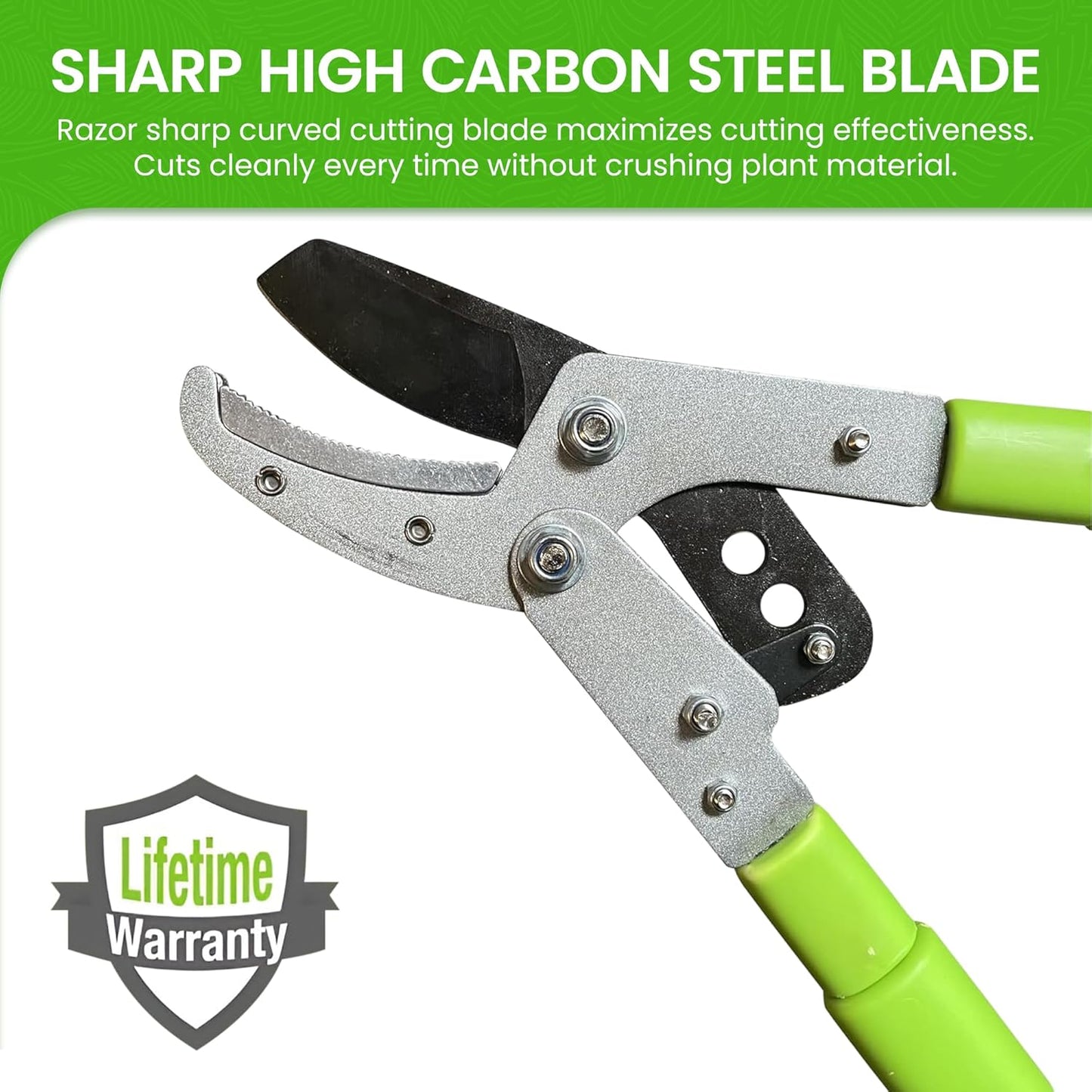 Garden Guru Extendable Anvil Lopper Tree Trimmer with Compound Action, Chops Thick Branches with Ease, 28-40”, Non-Stick High Carbon Steel Blade, Heavy Duty Branch Cutter, 2 Inch Clean Cut Capacity, 4