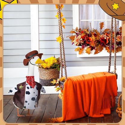 Halloween Goose Outfits for 23'' High Cement or Plastic Porch Lawn Goose Clothes for Garden Yard